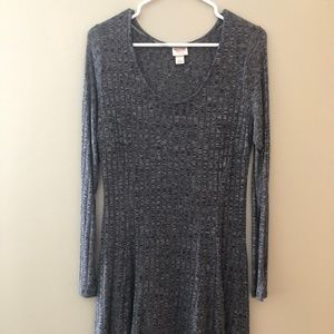 Long Sleeve Gray Dress